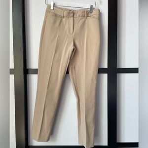 White House Black Market Tan Slim Ankle Trousers
